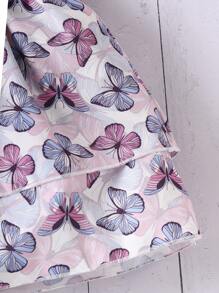 嬰幼兒女孩蝴蝶印花無袖裙套裝,附頭帶 - 彩色 - 查看 5