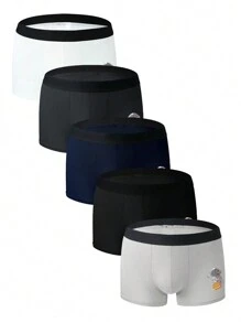 5pcs/set Men's Astronaut Print Boxer Briefs - Multicolor - View 3