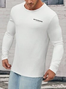 GENTILAND 針織休閒印花長袖t恤 - 彩色 - 查看 3