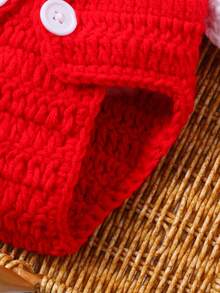 100%手工編織的新生兒攝影裝飾,愛心天使翅膀短褲套裝 - 彩色 - 查看 8