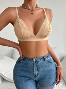 Women's Plain Lace Lingerie Bra