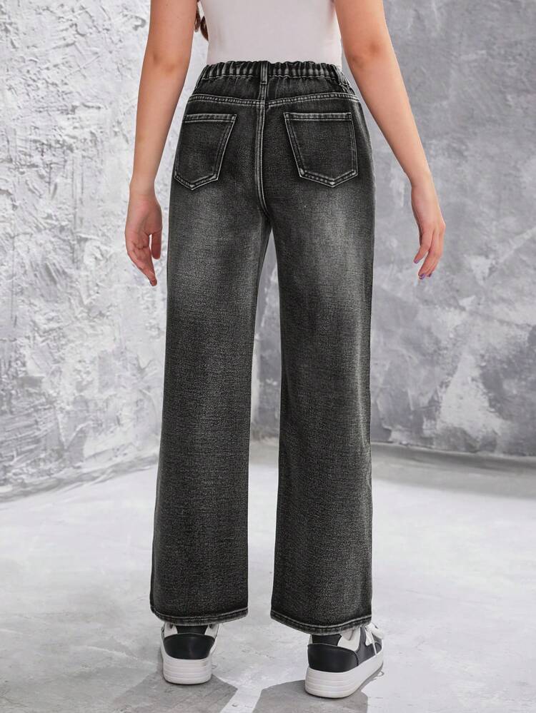 Teenagers' Distressed Straight Leg Jeans