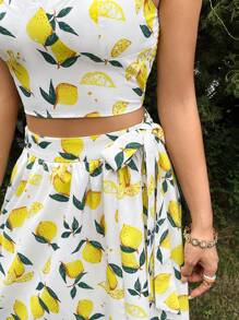 Soleia 女裝檸檬印花2入組度假套裝 - 彩色 - 查看 2