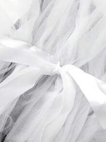 ROMWE Pet Wedding Dress Mesh Skirt