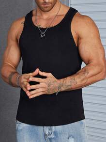 Manfinity Homme Men Plus Solid Tank Top