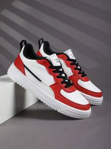 deportivo Zapatillas deportivas para de color combinado con cordón delantero Zapatillas de skate - Multicolor - Ver 3