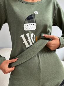 RueChic Women'S Letter Printed Homewear Set - Grey - View 6