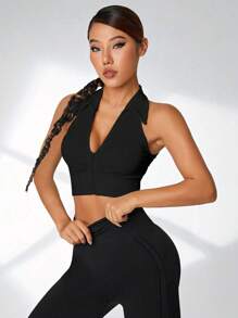 Easithlete Áo thun tay cánh dơi dáng rộng in chữ cho phong cách thường ngày và thể thao trong mùa hè Áo ba lỗ tập luyện - màu đen - Xem 3