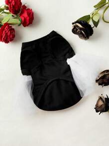 ROMWE Pet Wedding Dress Mesh Skirt