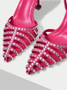 MOTF PREMIUM FASHIONABLE WOMEN'S HIGH HEEL SHOES WITH RHINESTONES VACATION SHOES SUMMER