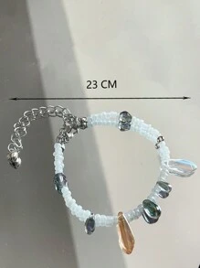 ROMWE Fairycore 1條水晶珠手鍊(隨機顏色) - 彩色 - 查看 3