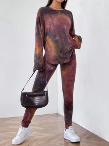 SHEIN EZwear 女士tie-dye套裝 - 彩色 - 查看 3