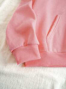 INAWLY 女士連帽絨毛運動衫 - 粉色 - 查看 3