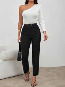 EURMUSE 女式一肩長袖 T 卹