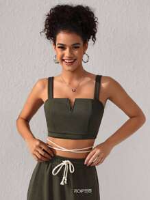 ROPES Top sin mangas de tirantes anchos para mujer, diseñador, para vacaciones