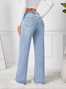 SHEIN Tall Women's Straight Leg Jeans