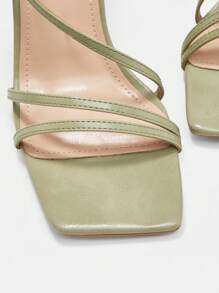 SHEIN BIZwear Women's High Heel Sandals - Green - View 7