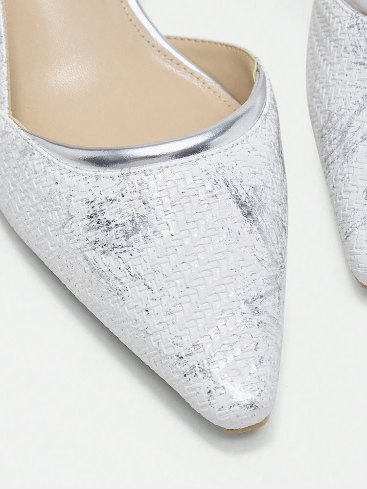 Women's Fashionable And Simple Style Thin Heels Pointed Toe Shoes
