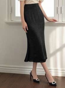 DAZY Women's Fishtail Skirt Work Women Clothes - Black - View 6