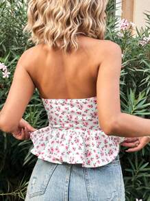 Soleia Của phụ nữ In hoa Áo Bandeau  Đối với Kỳ nghỉ - Nhiều màu - Xem 3