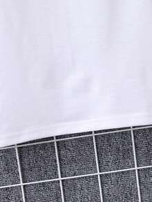 SHEIN Toddler Boys' Short Sleeve Black & Red Polo Shirt With English Print For Summer - White - View 6