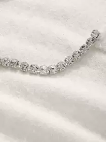 DAZY Women's Plush T-Shirt With Hollow Out Design Going Out Tops Long Sleeve Women Tops - White - View 3