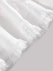 SHEIN MOD Vestido Blanco Sin Tirantes Con Lazo Decorativo De Mujer De Color Blanco - Blanco - Ver 4