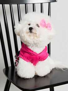 PETSIN 粉色的迷彩連帽寵物連衣裙 - 彩色 - 查看 2