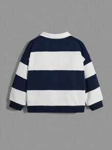 男孩（幼童）半拉鍊上衣,有字母印花 - 彩色 - 查看 2