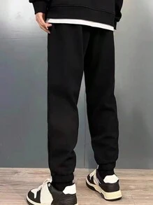 Manfinity Sport Streetwear Men'S Letter Printed Drawstring Sports Pants