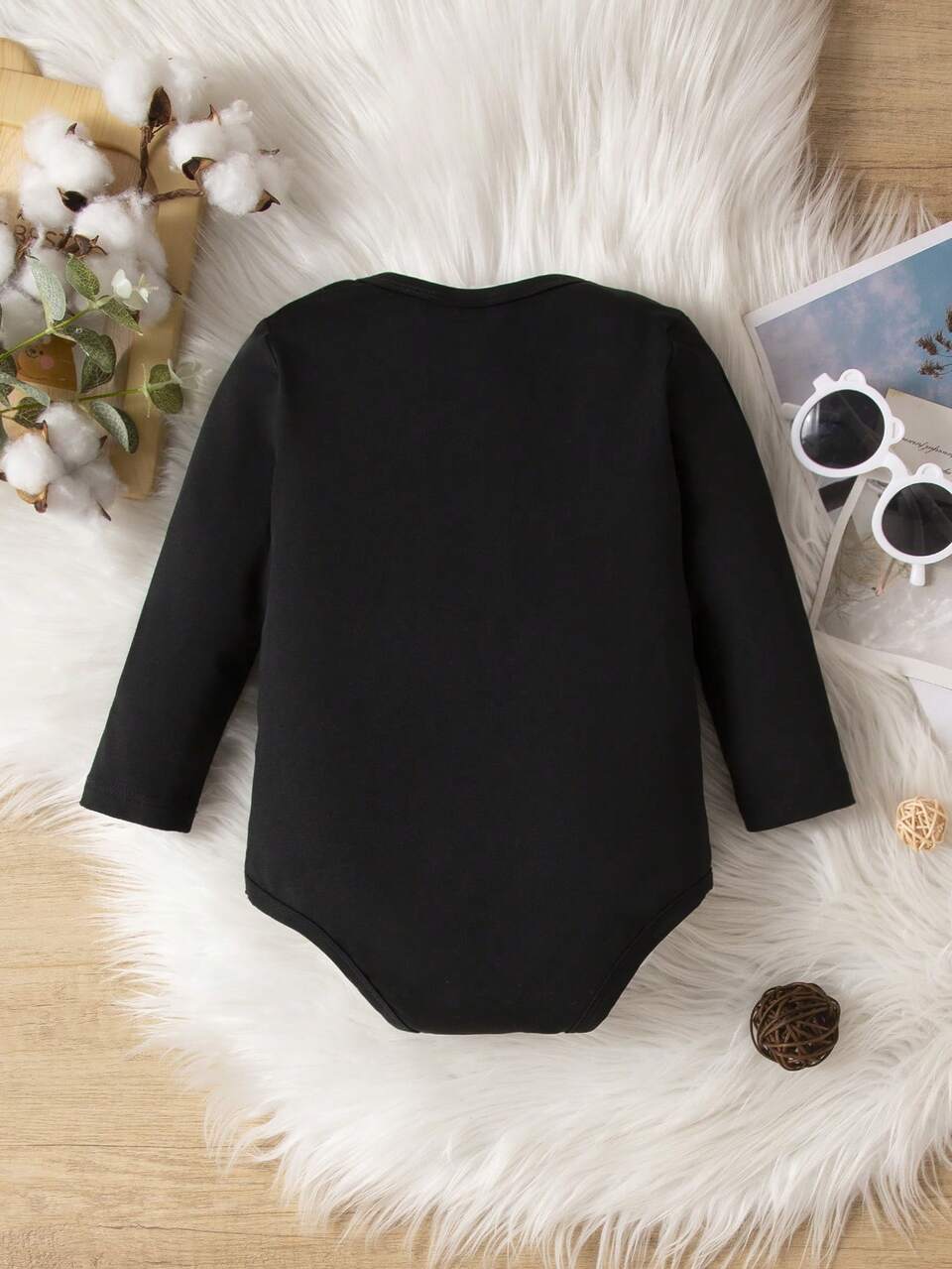 Infant Boys' Casual Slogan Printed Long Sleeve Bodysuit