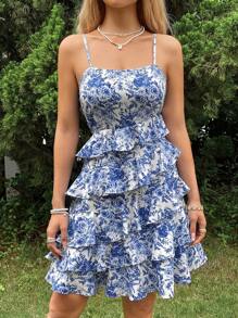 Soleia 女士全印花細肩帶連身裙 - 彩色 - 查看 5