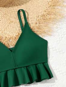 Tween Girls' Swimwear Set With Lace Hem - Multicolor - View 4