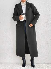 SHEIN Clasi Manteau Avec Rabat De Détail