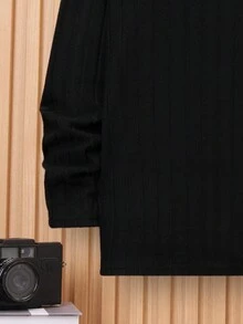 SHEIN 3pcs/Set Tween Boys' Casual Solid Color Half-High Neckline T-Shirt(Top) In Three Colors - Royal Blue - View 11