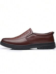 男裝四季款舒適透氣皮鞋,防滑休閒/正式皮鞋 - 棕色 - 查看 4