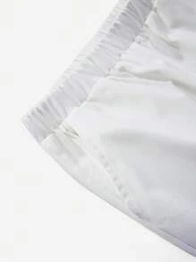 SHEIN Boys' Casual Loose Woven Pants With Printed Pattern And Elastic Cuffs - White - View 5