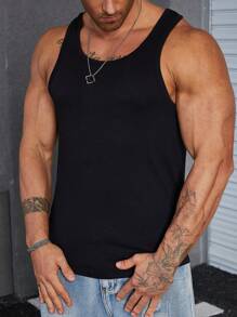 Manfinity Homme Men Plus Solid Tank Top