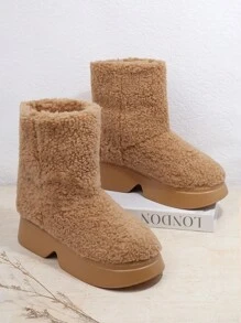 SHUZIA Women's Fashionable Velvet Ankle Boots