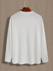 Manfinity Homme 男士印花長袖襯衫 - 白色 - 查看 2