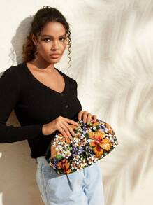 SHEIN VCAY Women's Clutch Bag - Multicolor - View 6