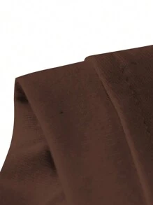 Men's Patriotic Flag & Letter Print T-shirt - Coffee Brown - View 8