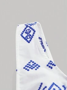 GENKIRA Women's Embroidered Jacket - Blue - View 3