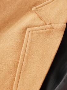 Men's Solid Color Turn-down Collar Trench Coat - Khaki - View 5