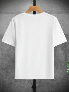 青少年男孩字母印花t恤 - 白色 - 查看 2