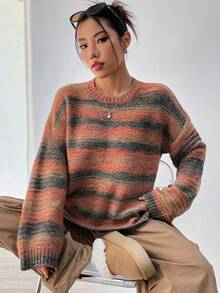 SHEIN Unity Đầy màu sắc Đúng mốt Toàn trận Của phụ nữ Áo len - Nhiều màu - Xem 5