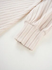 SHEIN LUNE Vestido Sencillo Con Bloques De Color Para Mujer - Caqui - Ver 5