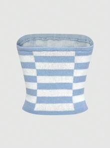 Flirla Vrouwen Gestreept brei Bandeau-topje