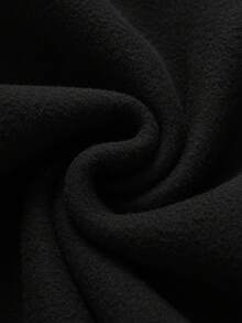 SHEIN Coolane 女士秋冬必备鬼脸保暖内衬宽松连帽衫，返校季，万圣节 - 黑色 - 查看 4