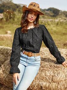 Aveloria 女士長袖刺繡襯衫